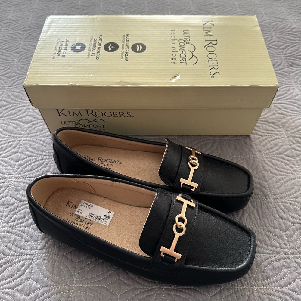 NIB/NWT Black Kim Rogers Cheryl Loafer Flats